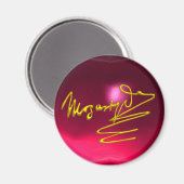 HOMAL BIS MOZART, rosa Ruby Magnet (Vorderseite/Rückseite)