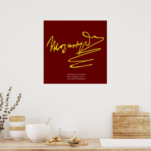 HOMAL NACH MOZART POSTER (Küche)