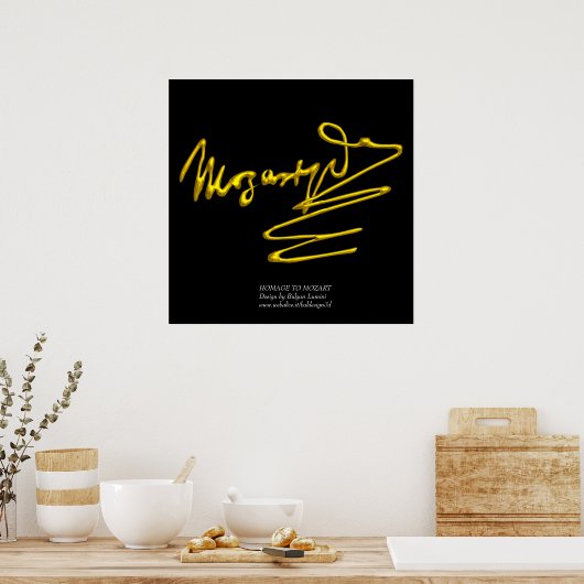 HOMAL NACH MOZART POSTER (Küche)