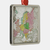 Homann ErbHaas Karte 1743 von Europa Geographi Silbernes Ornament (Rechts)