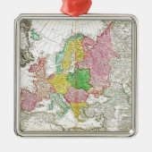 Homann ErbHaas Karte 1743 von Europa Geographi Silbernes Ornament (Vorne)