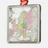 Homann ErbHaas Karte 1743 von Europa Geographi Silbernes Ornament (Links)