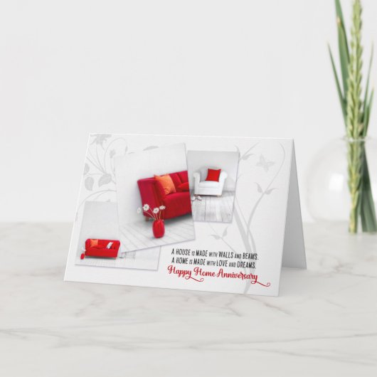 Home Anniversary from Real Estate Agent Modern Karte (Vorderseite)