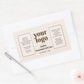 Home baked Cookies Logo and Ingredient Label Rechteckiger Aufkleber (Umschlag)