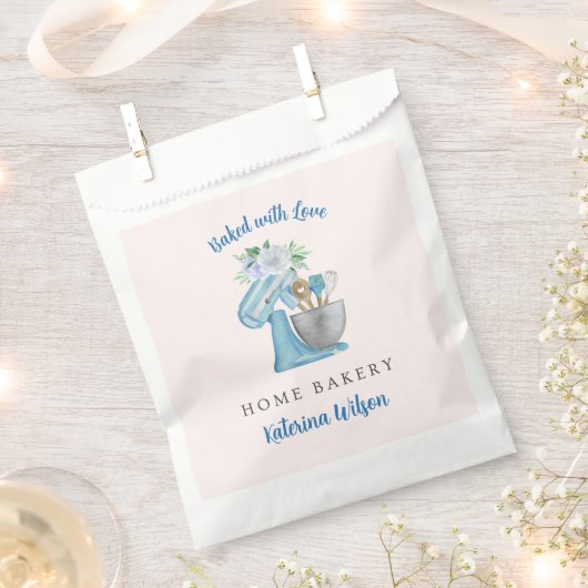 Home Bakery Blue Flower Mixer Geschenktütchen (Ausgeschnitten)