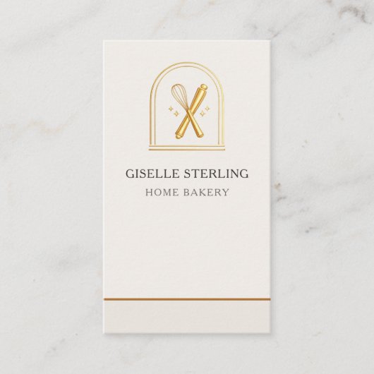 Home Bakery QR Code Visitenkarte (Vorderseite)