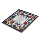 Home Blessing Sign Plaque Floral Pomegranates Fliese (Seite)