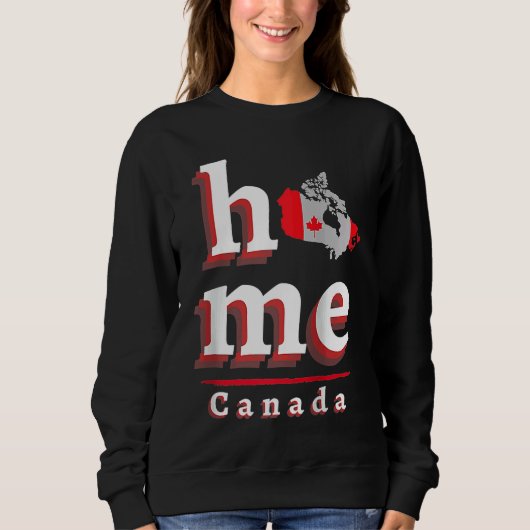 Home Canada for Men Women Kids Canadian Raglan Bas Sweatshirt (Vorderseite)