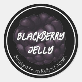 Home Canning Business Blackberry Jelly Jam Label Runder Aufkleber