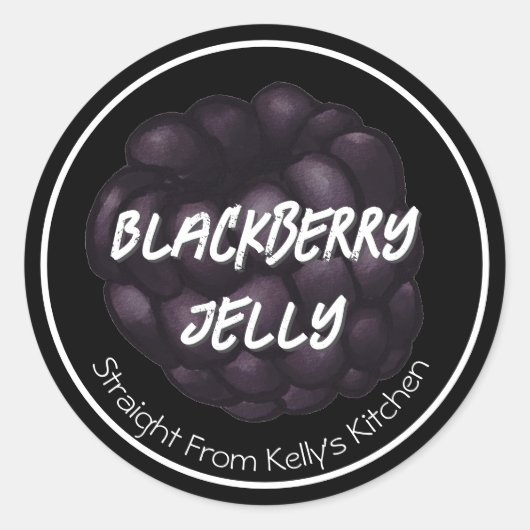 Home Canning Business Blackberry Jelly Jam Label Runder Aufkleber (Vorderseite)