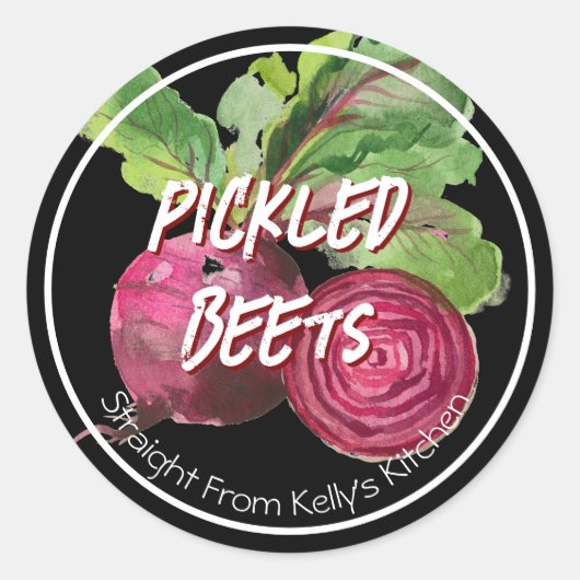 Home Canning Business Pickled Beets Label Runder Aufkleber (Vorderseite)