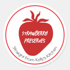 Home Canning Business Strawberry Preserves Label Runder Aufkleber
