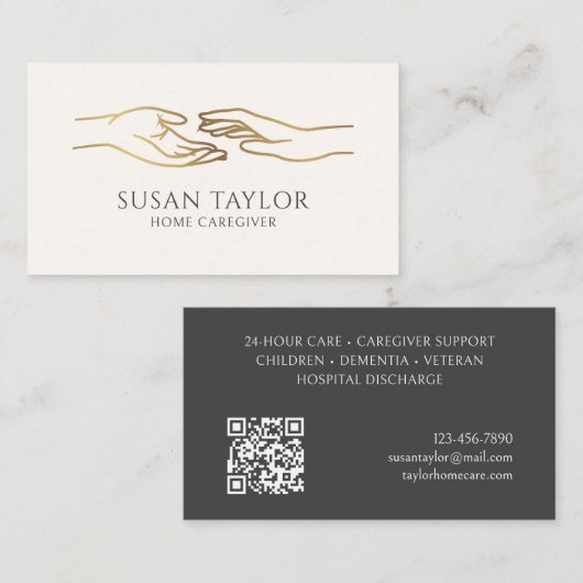 Home Caregiver Visitenkarte (Vorne/Hinten)