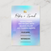 Home cleaning referral visitenkarte (Rückseite)