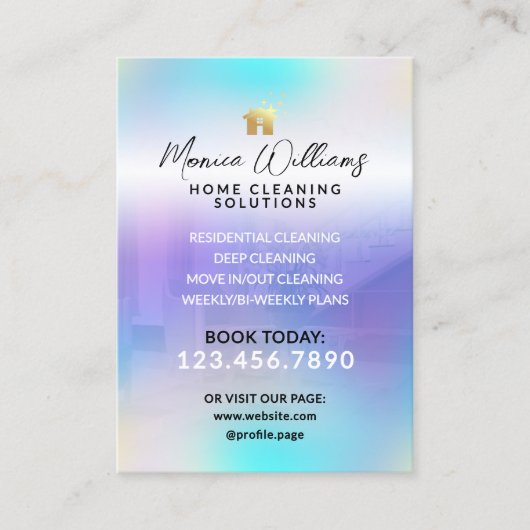 Home cleaning referral visitenkarte (Vorderseite)