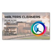 Home Cleaning Services | House Living Room Magnetische Visitenkarte (Vorderseite)