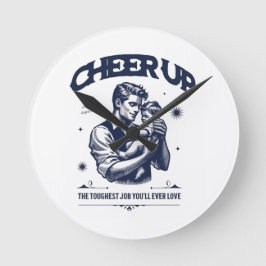 HOME DECOR DADDY CHEER UP ROUND WALL CLOCK  RUNDE WANDUHR