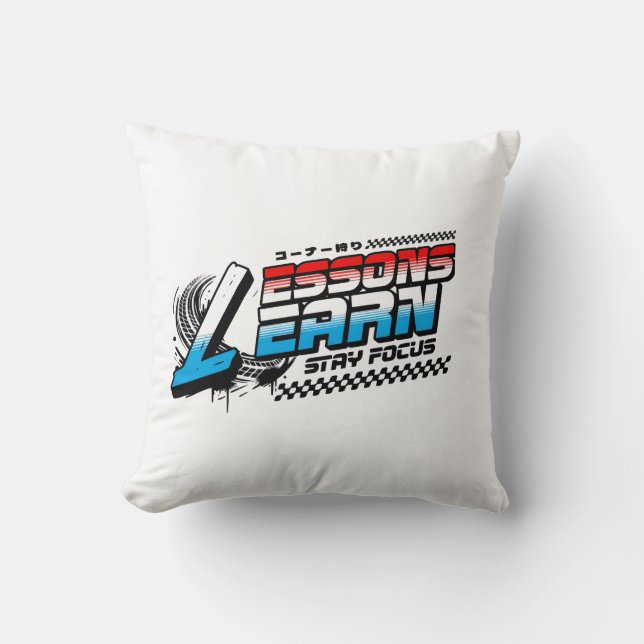 HOME DECOR FOCUS LESSONS LEARN THROW PILLOW KISSEN (Vorderseite)