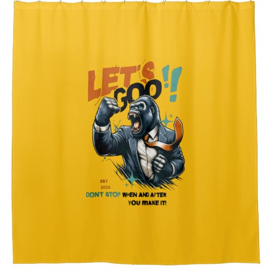 HOME DECOR LET'S GOO LESSONS LEARN SHOWER CURTAIN  DUSCHVORHANG (Vorderseite)