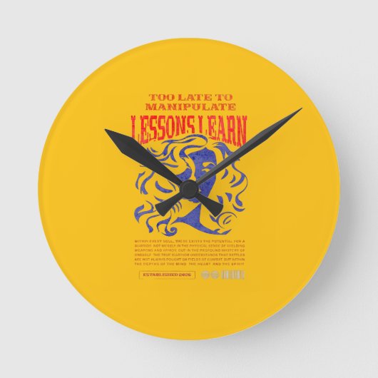 HOME DECOR MANIPULATE LESSONS LEARN WALL CLOCK  RUNDE WANDUHR (Vorderseite)