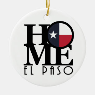 HOME El Paso Texas Keramik Ornament