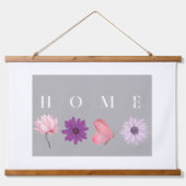 Home Floral and Butterfly design Wandteppich Mit Holzrahmen (Vorne)