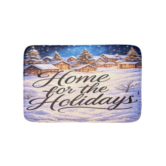 'Home for the Holidays' Bath Mat Badematte (Vorderseite)
