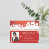 "Home For The Holidays" Business Postkarte (Stehend Vorderseite)