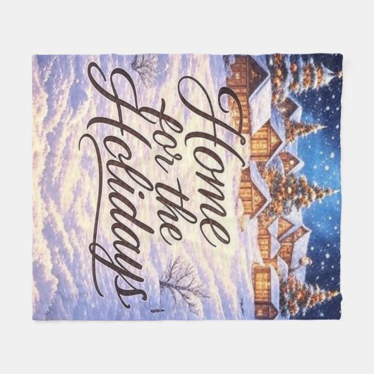 'Home for the Holidays'  Fleecedecke (Vorderseite (Horizontal))