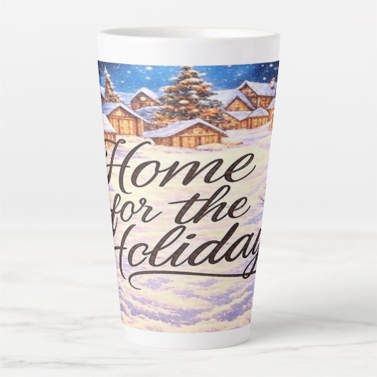 'Home for the Holidays' Latte Mug Milchtasse (Vorderseite)