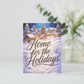 'Home for the Holidays' Postcard Postkarte (Stehend Vorderseite)