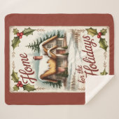 Home For The Holidays Sherpa Blanket  Sherpadecke (Vorderseite (Horizontal))