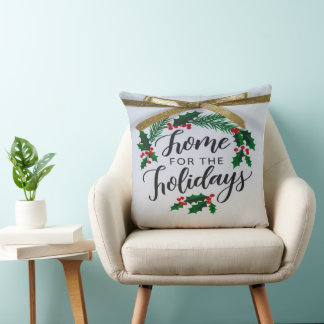 Home for the Holidays' Throw Pillow Kissen