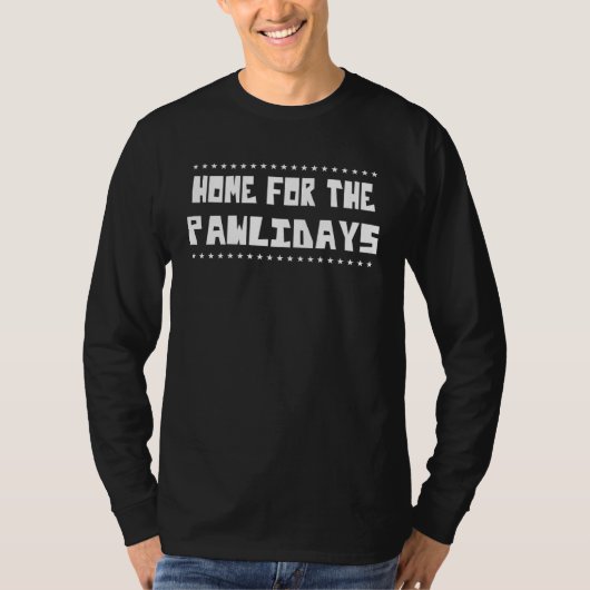 Home For The Pawlidays Cat T-Shirt (Vorderseite)