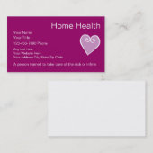 Home Health Nurse Business Cards Visitenkarte (Vorne/Hinten)