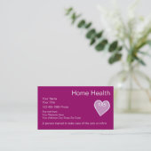 Home Health Nurse Business Cards Visitenkarte (Stehend Vorderseite)