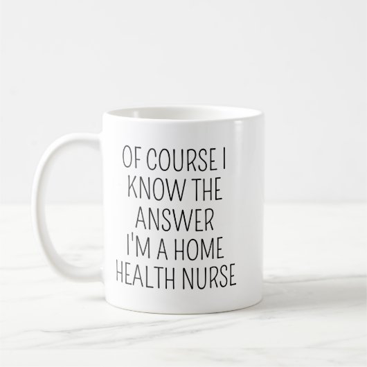 Home Health Nurse Coffee Mug/Funny Nurse Gift/Nurs Kaffeetasse (Links)