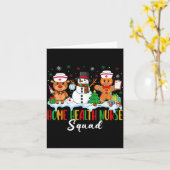 Home Health Nurse Squad Reindeer Gingerbread Chris Karte (Gelbe Blume)