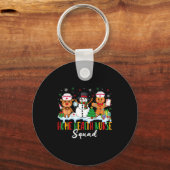 Home Health Nurse Squad Reindeer Gingerbread Chris Schlüsselanhänger (Vorderseite)