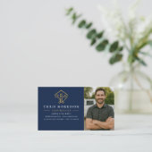 Home Improvement Photo Navy Blue Visitenkarte (Stehend Vorderseite)