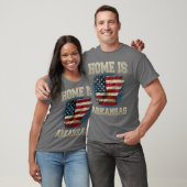 Home is Arkansas USA US map gift unique fans Proud T-Shirt (Unisex)