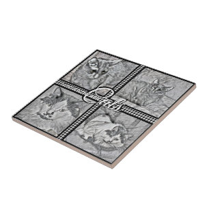 Home Is Better With Cats-Personalized-Square- Fliese