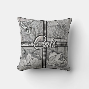 Home Is Better With Cats-Personalized-Square- Kissen