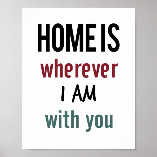 Home Is Poster (Standardbildrahmen Größe) (Vorne)