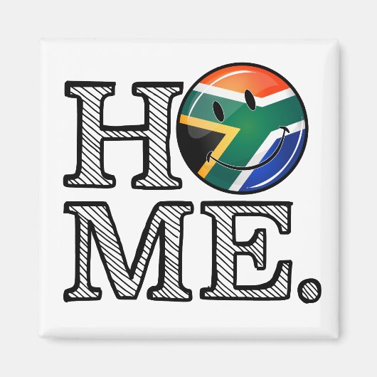 Home is South Africa Smiling Flag Housewarming Magnet (Vorne)