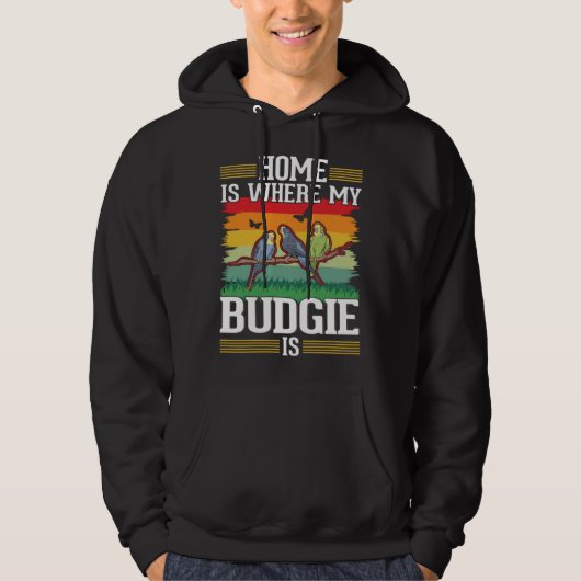 Home is where my Budgie is Budgie Hoodie (Vorderseite)