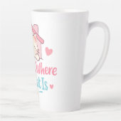 Home Is Where My Cat Is Cute Cat Lover Quote Desig Milchtasse (Rechts)