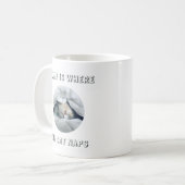 Home is where my cat naps custom photo kaffeetasse (Vorderseite Links)