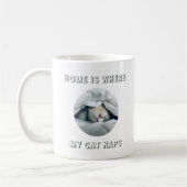 Home is where my cat naps custom photo kaffeetasse (Links)