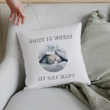 Home is where my cat naps custom photo